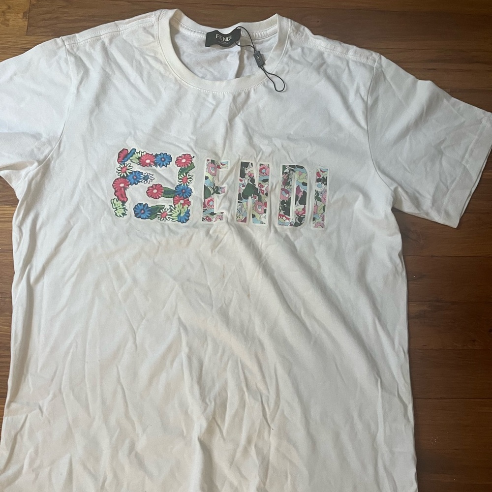 Fendi White Crew Neck T-Shirt